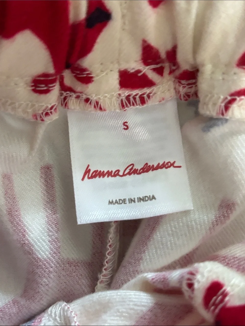 NWOT Hanna Andersson Christmas Reindeer Pajama Pants 100% Cotton Size S